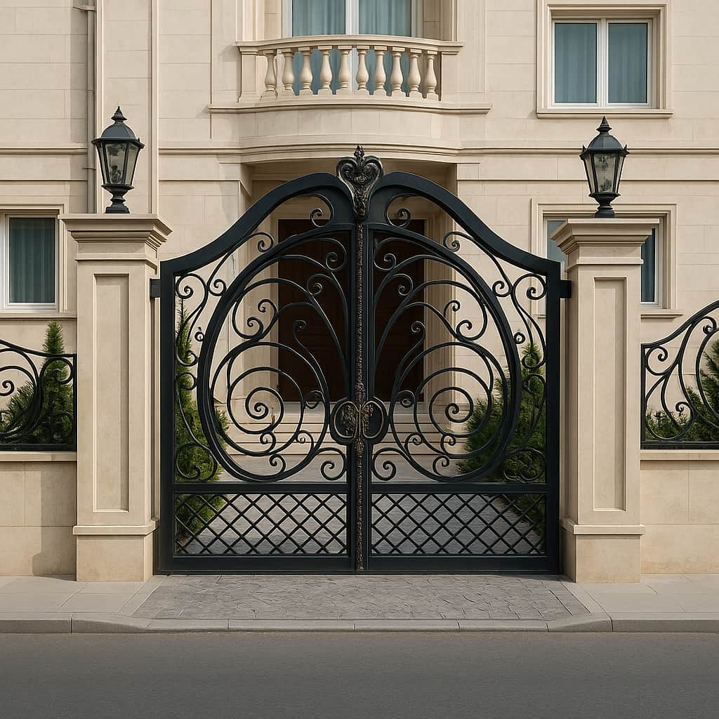 درب فلزی دایره مصور در ساری