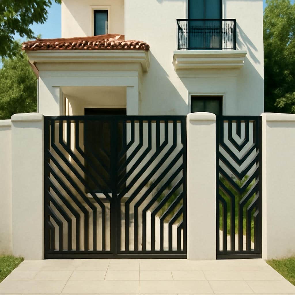 نصب درب فرفورژه مدرن اسپاین در ساری