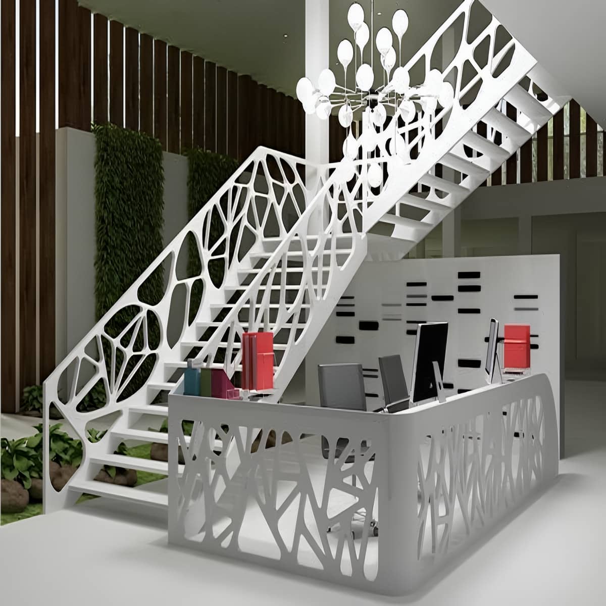 نرده CNC مدرن مینیمال ساری با رنگ مات مدرن نرده CNC مدرن مینیمال ساری با رنگ مات مدرن