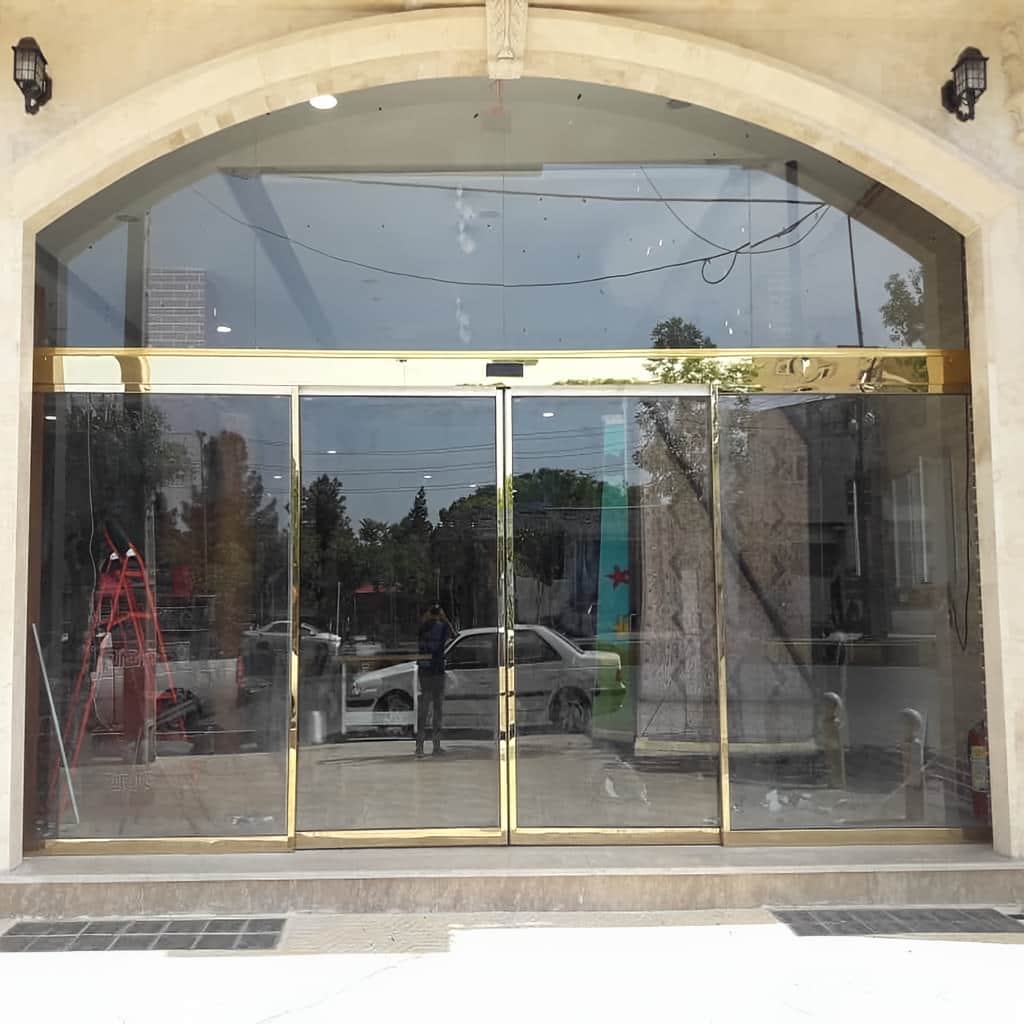 خرید درب اتوماتیک شیشه ای هتل لابی تک لت در ساری