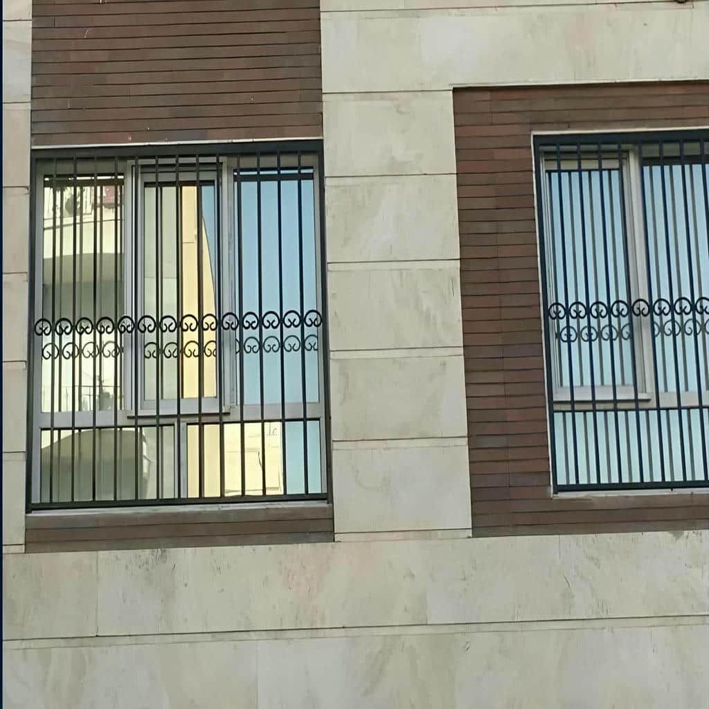 نصب حفاظ پنجره مدرن شبکه هندسی لوزی در ساری