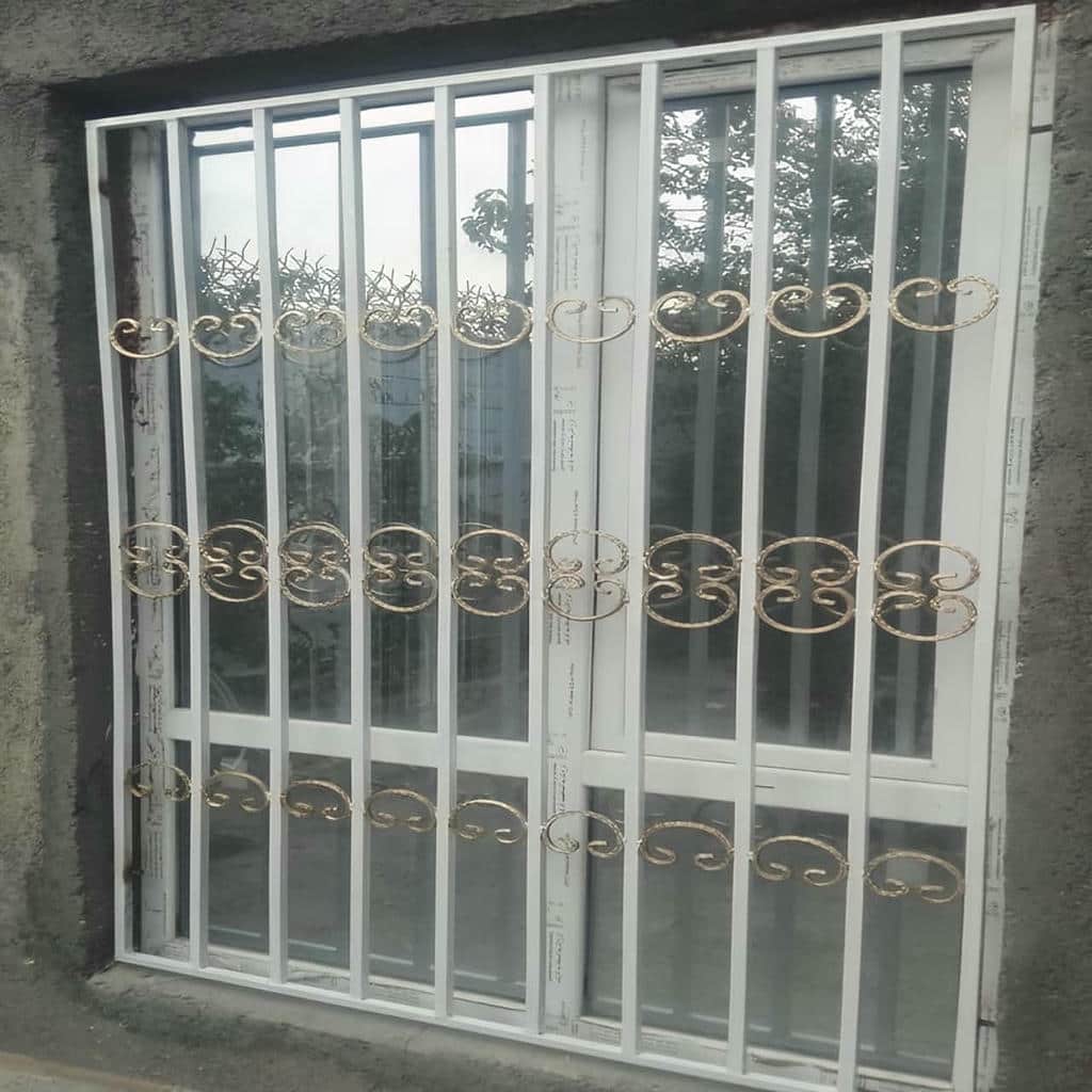 ساخت حفاظ پنجره مدرن شبکه هندسی با قاب ساده در ساری