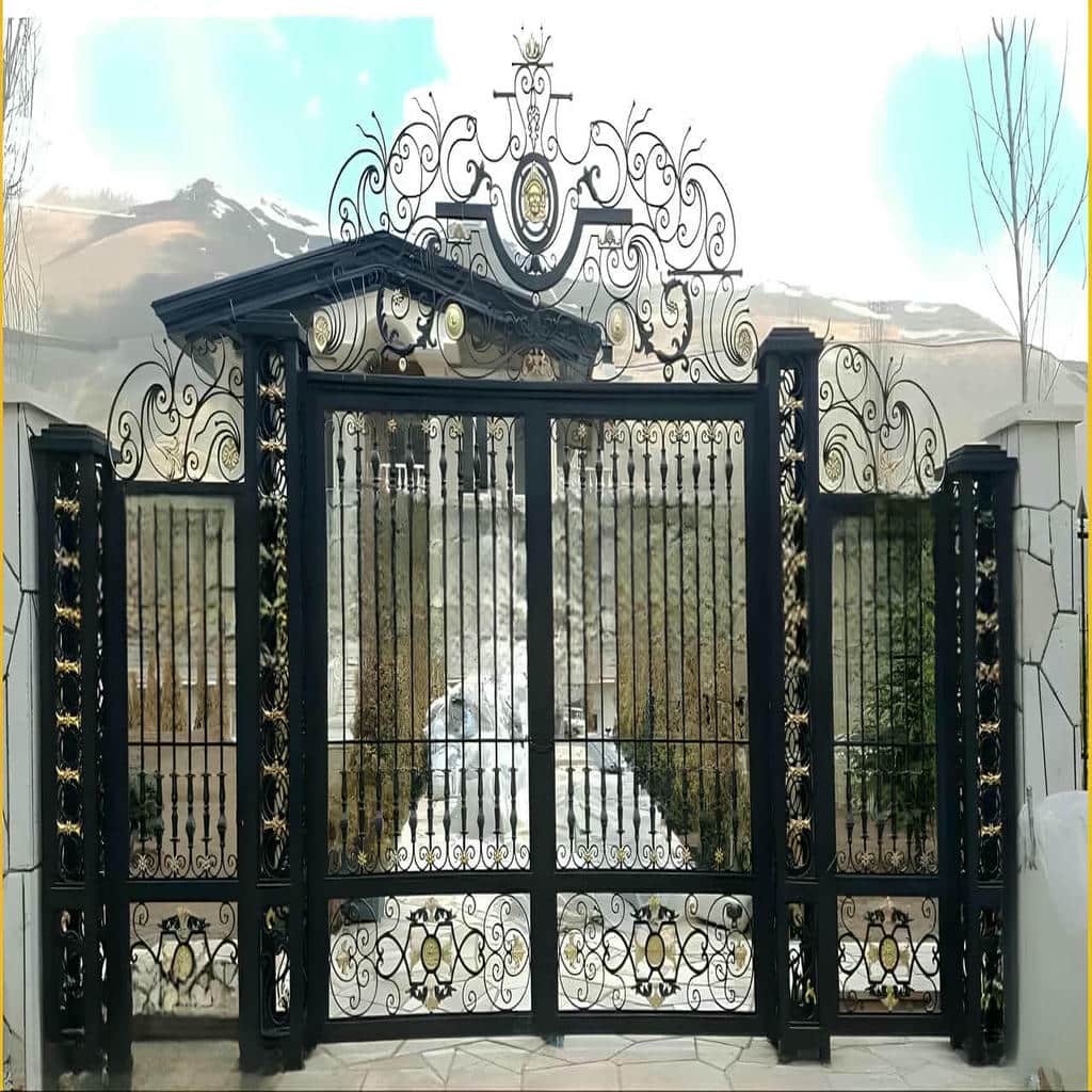 درب ویلایی برش لیزری در ساری با ترکیب دایره و خطوط هندسی درب ویلایی برش لیزری در ساری با ترکیب دایره و خطوط هندسی