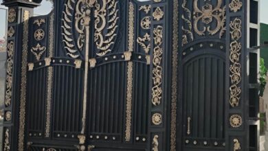 9 نمونه درب حیاط CNC پنل مشبک در ساری
