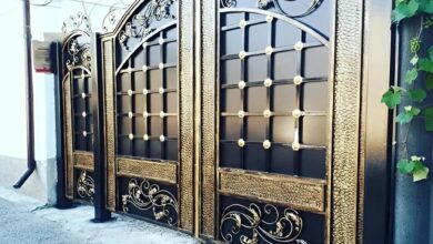 11 مدل درب حیاط نمای آجری در ساری