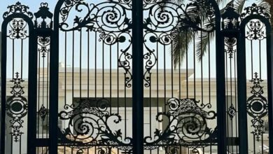 6 مدل درب پارکینگ برش لیزری طرح هندسی در ساری