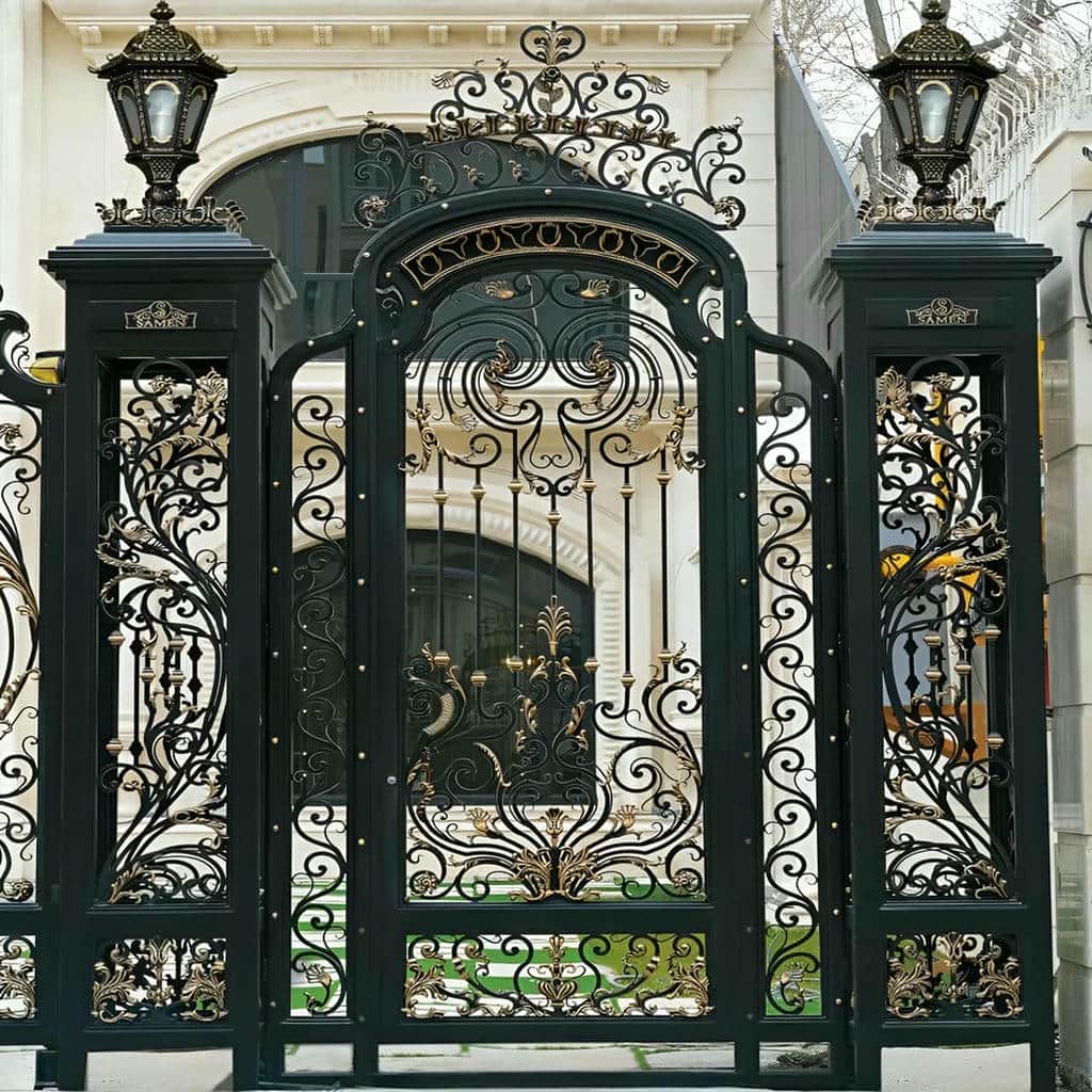 تولید درب باغ ویلایی قوسی در ساری با قوس ملایم