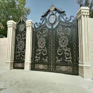9 مدل درب پارکینگ فلزی دو لنگه در ساری