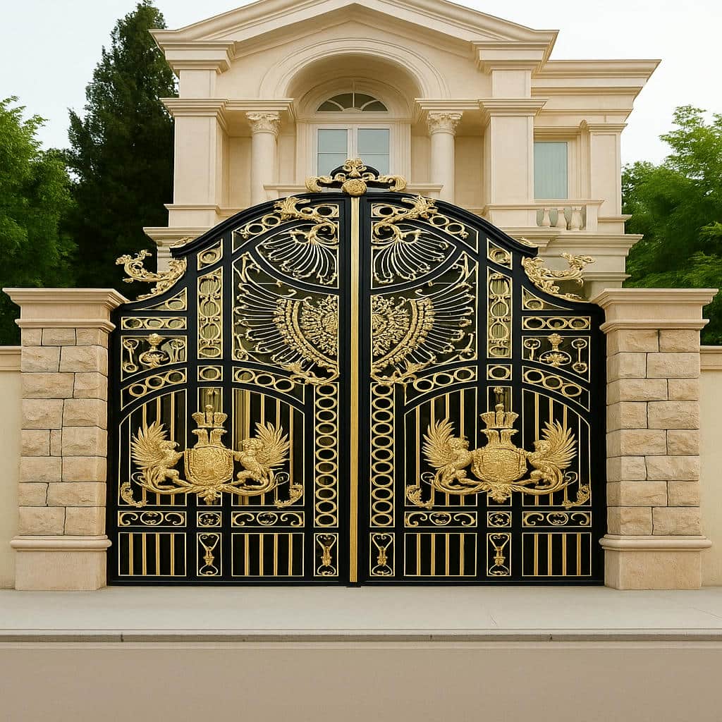 خرید درب پارکینگ حیاط لولایی مدرن در ساری