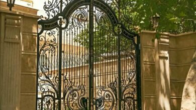 6 نمونه درب حیاط طرح چوب فلزی در ساری