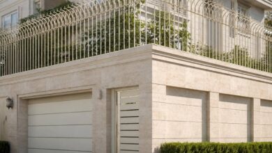 7 طرح حفاظ دیوار شیک روی سنگ تراورتن در ساری
