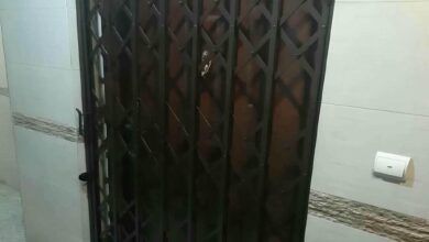 حفاظ آکاردئونی ساری ورودی آپارتمان فلزی