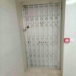 حفاظ ضربدری آکاردئونی فلزی ساری نمای ورودی قدیمی