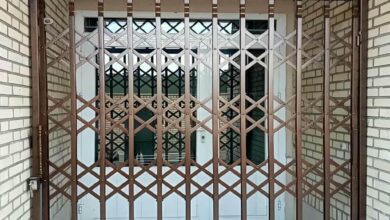 حفاظ ریلی درب ساری نمای فرفورژه کلاسیک