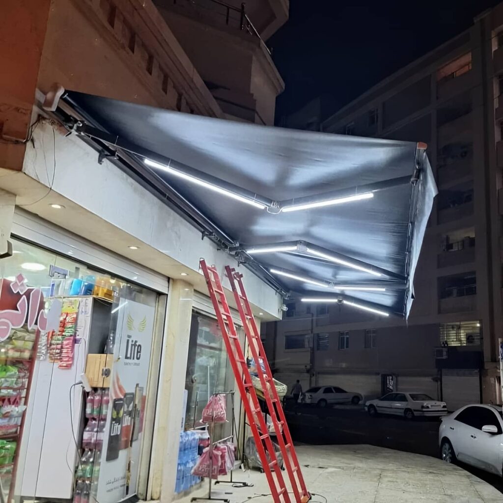 سایه بان اتوماتیک ساری بازوی مقاوم سایه بان اتوماتیک ساری بازوی مقاوم