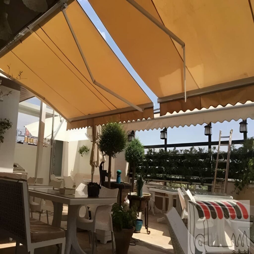 سایبان برقی تاشو نما تجاری ساری