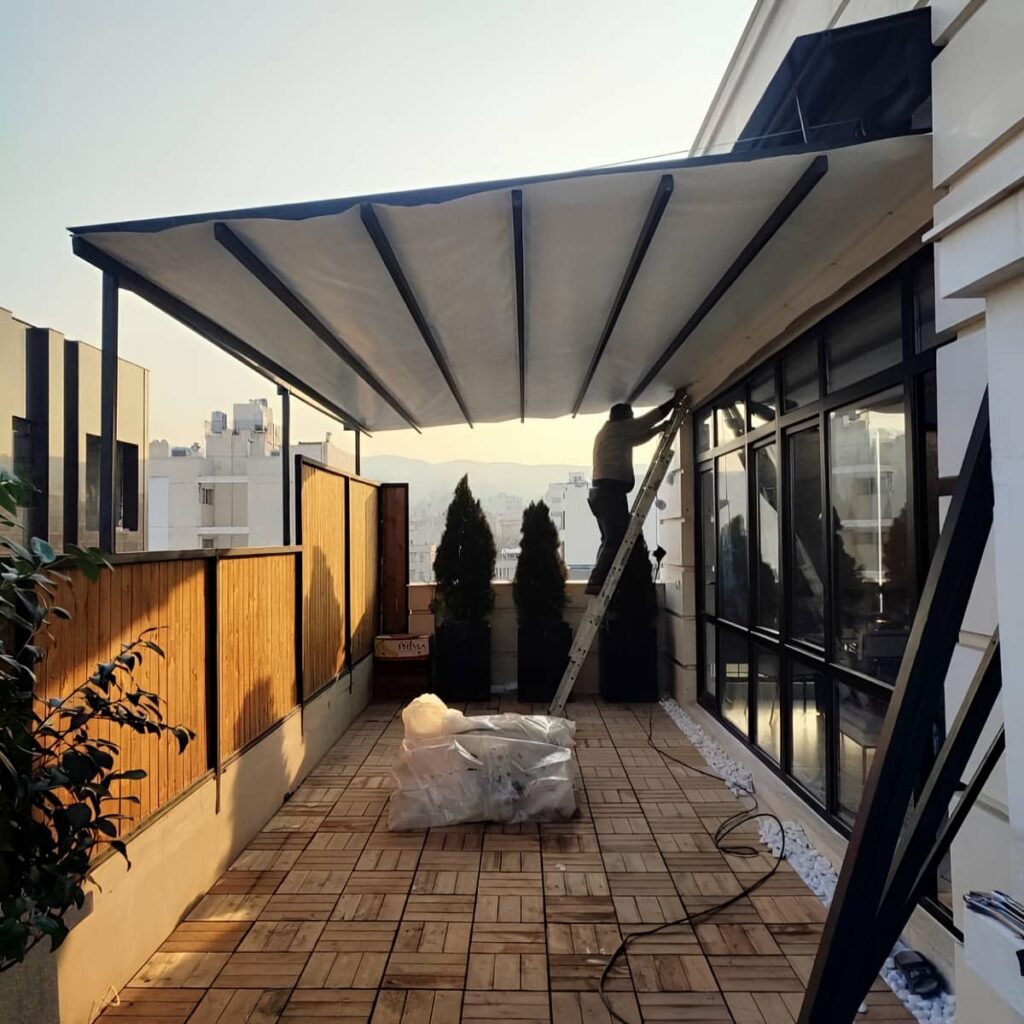 سایبان حیاط پارچه مقاوم فضای باز