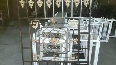 حفاظ پنجره دوجداره ساری با قاب مشکی مدرن