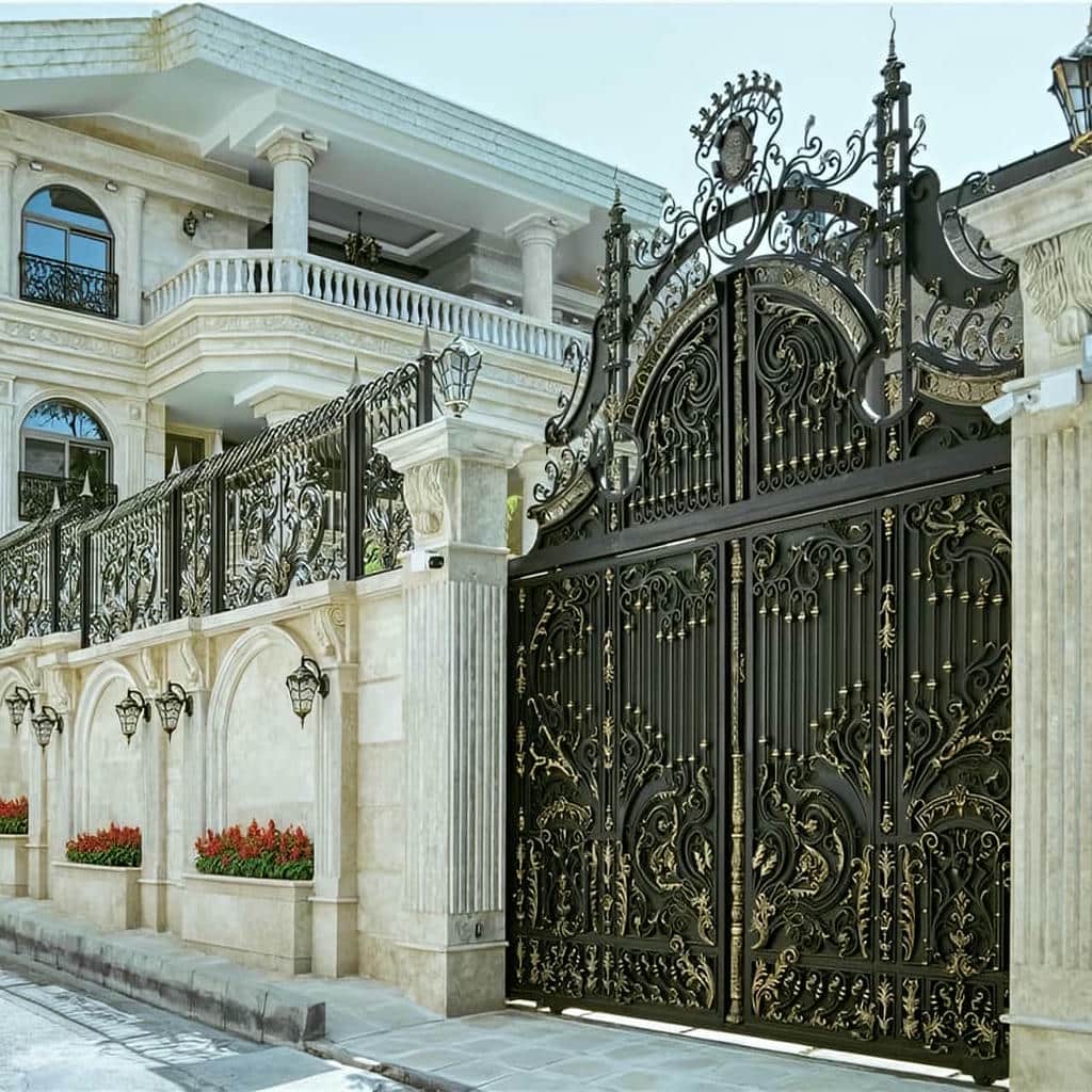 درب آهنی خانه آپارتمان با طراحی مدرن