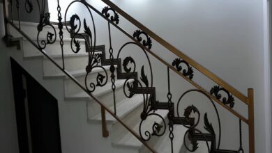 نرده فرفورژه بالکن فلزی ساری با طرح کلاسیک