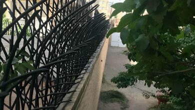 حفاظ نیزار فلزی ساری با پوشش تیره